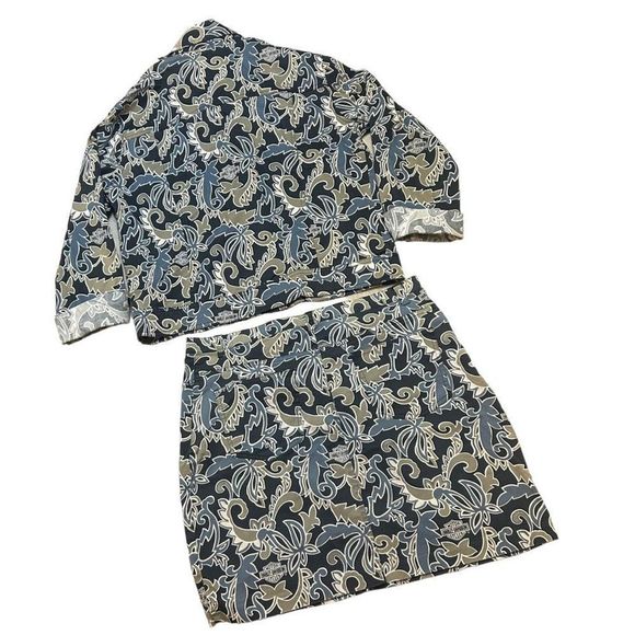 Harley Davidson Women's Multicolor Paisley Jacket And Skirt Set Medium/10 - Picture 13 of 16